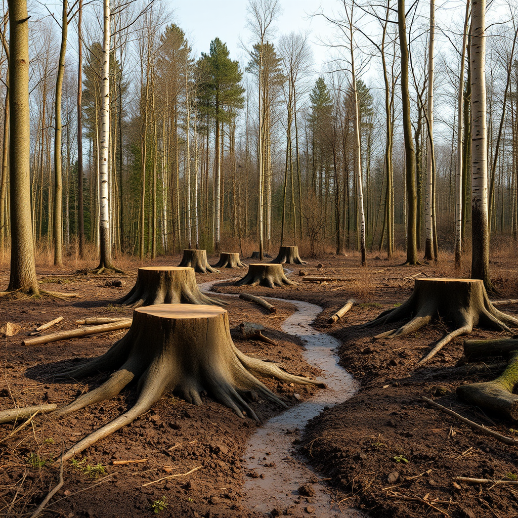 Walkers stunned as illegal tree felling discovered in Sherwood Forest